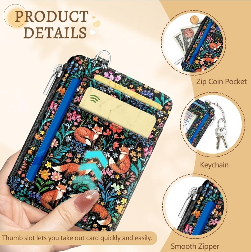 Floral Fox Card Organizer - Picture 2 of 7